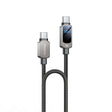 Cablu Yesido (CA179), Super Fast Charging, with Digital Display, Type-C to Type-C, 100W, 5A, 480Mbps, 1.2m, Negru