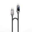 Cablu Yesido (CA180), Super Fast Charging, with Digital Display, Type-C to Lightning, 27W, 3A, 480Mbps, 1.2m, Negru