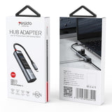 Hub/Dock Yesido Docking Station 5in1 (HB24), Type-C to 3x USB, USB-C, Mini DisplayPort, PD100W, Fast Charge, 4K@30Hz, 5Gbps, Gri