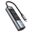 Hub/Dock Yesido Docking Station 5in1 (HB22), Type-C to 3x USB, USB-C, HDMI, PD100W, Fast Charge, 4K@30Hz, 5Gbps, Gri