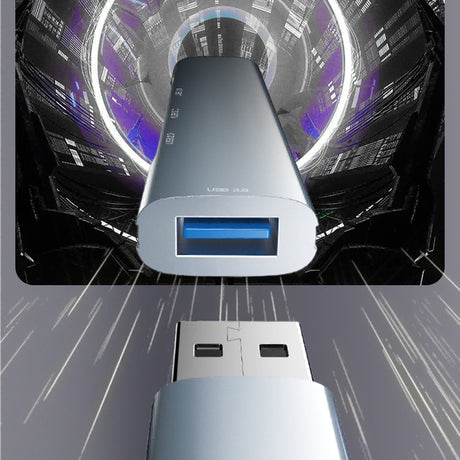Hub/Dock Yesido Docking Station 4in1 (HB18), USB to 1x USB3.0, 3x USB2.0, Plug&Play, 5Gbps, Aluminum Alloy, Gri