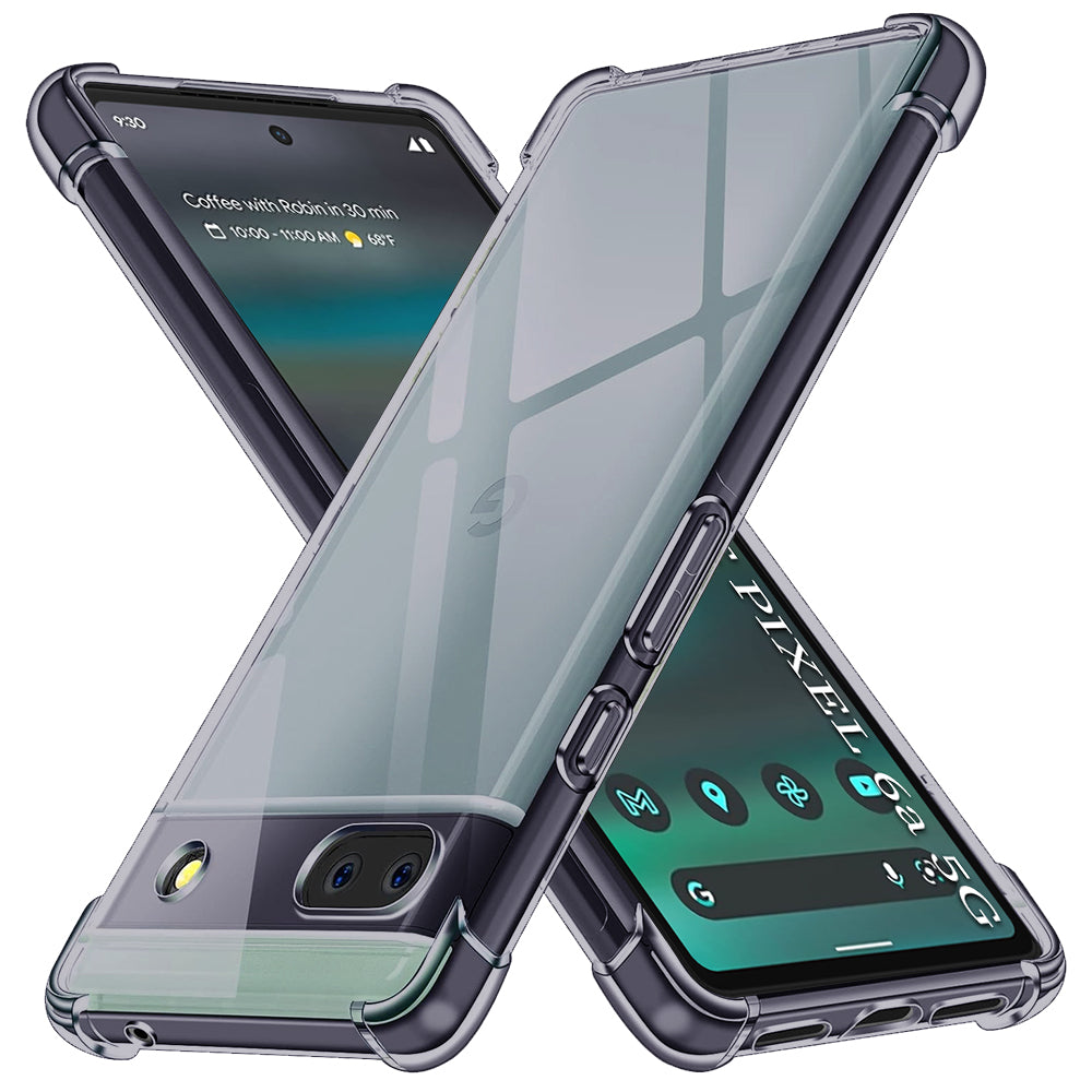 Husa de protectie Techsuit Shockproof Clear Silicone compatibil cu Google Pixel 6a, Negru Fumuriu
