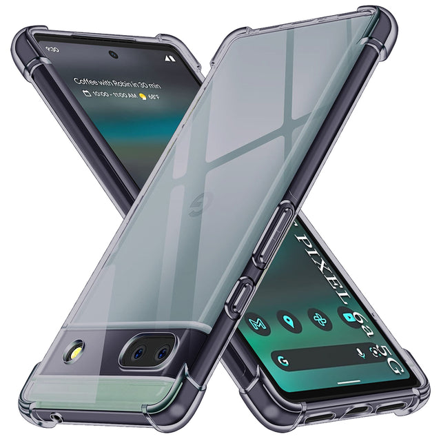 Husa de protectie Techsuit Shockproof Clear Silicone compatibil cu Google Pixel 6a, Negru Fumuriu