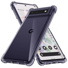 Husa de protectie Techsuit Shockproof Clear Silicone compatibil cu Google Pixel 6 Pro, Negru Fumuriu