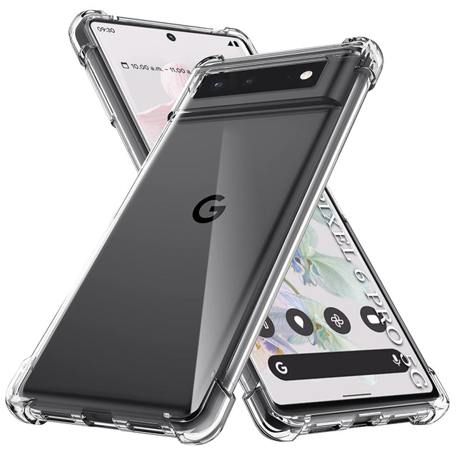 Husa de protectie Techsuit Shockproof Clear Silicone compatibil cu Google Pixel 6 Pro, Transparent