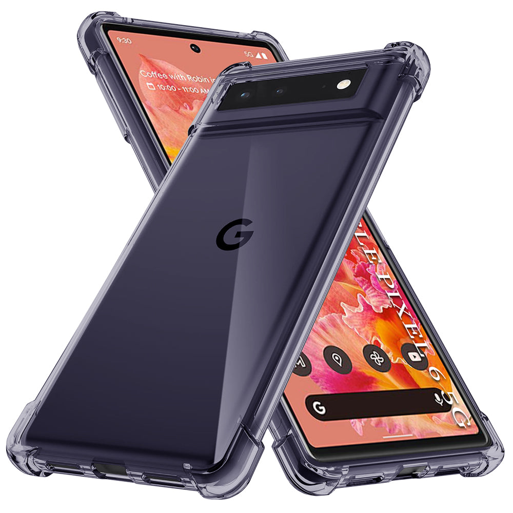 Husa de protectie Techsuit Shockproof Clear Silicone compatibil cu Google Pixel 6, Negru Fumuriu