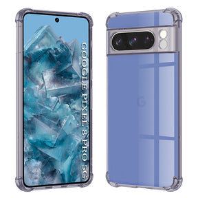 Husa de protectie Techsuit Shockproof Clear Silicone compatibil cu Google Pixel 8 Pro, Negru Fumuriu