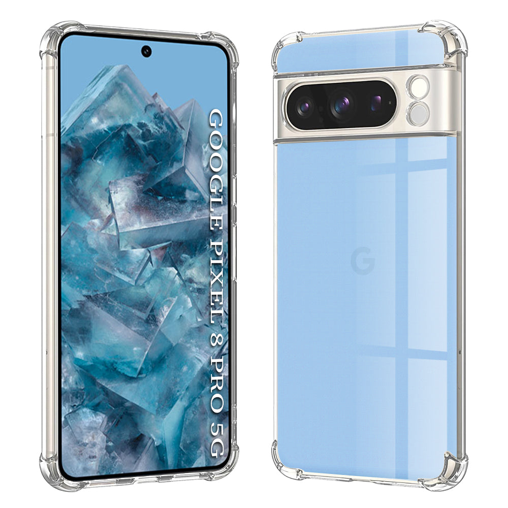 Husa de protectie Techsuit Shockproof Clear Silicone compatibil cu Google Pixel 8 Pro, Transparent