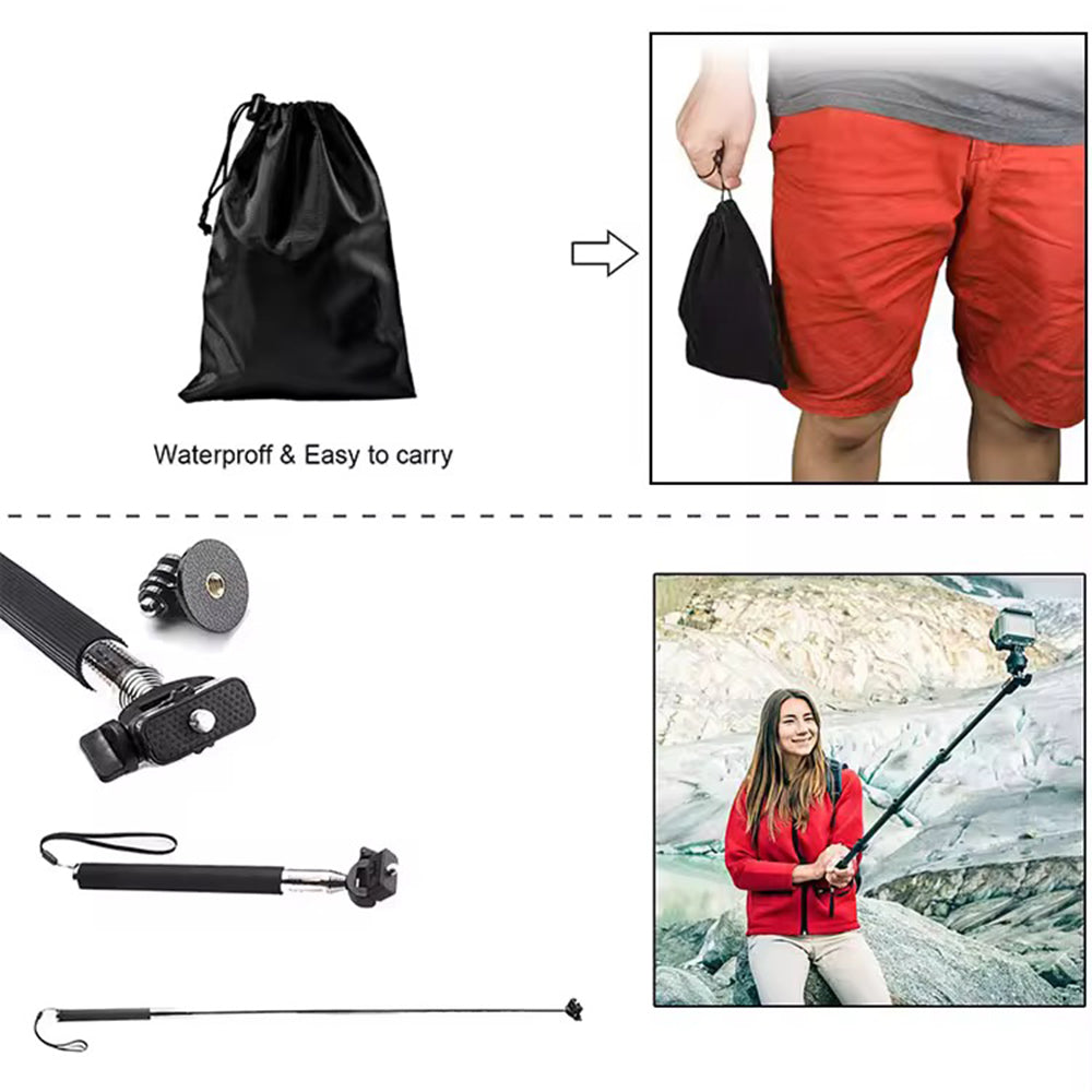 Suport Techsuit Accessory Kit CamQuest 15in1 (SA15), for GoPro Action Camera, Negru