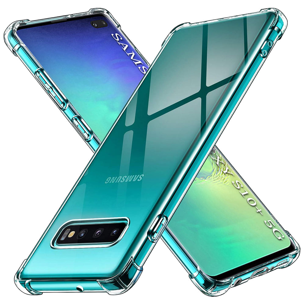 Husa de protectie Techsuit Shockproof Clear Silicone compatibil cu Samsung Galaxy S10 Plus, Transparent
