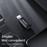 Adaptor Mcdodo OTG Adapter (OT-7680), Type-C to Lightning, Aluminium Alloy, Charging & Data Sync, 3A, Negru