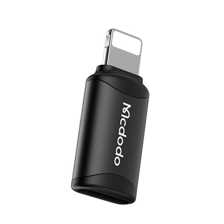 Adaptor Mcdodo OTG Adapter (OT-7680), Type-C to Lightning, Aluminium Alloy, Charging & Data Sync, 3A, Negru