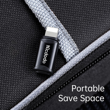 Adaptor Mcdodo OTG Adapter (OT-7680), Type-C to Lightning, Aluminium Alloy, Charging & Data Sync, 3A, Negru