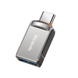 Adaptor Mcdodo OTG Adapter (OT-8730), USB to Type-C, Zinc Alloy, 5.0Gbps, Gri Inchis
