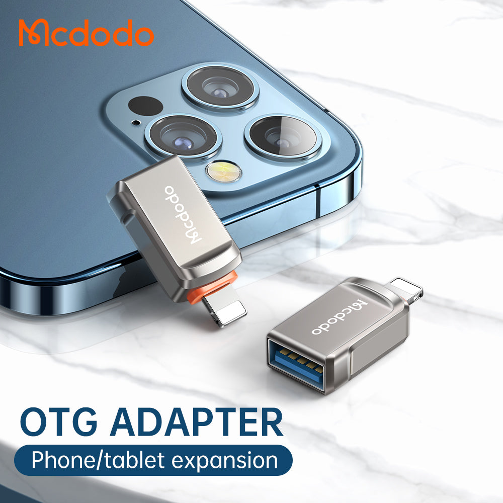 Adaptor Mcdodo OTG (OT-8600), USB3.0 la Lightning, Gri