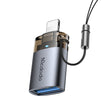 Adaptor Mcdodo OTG Adapter (OT-7390), USB to Lightning, Aluminium Alloy, Charging&Data Sync, with Indicator Light, Lanyard, Negru