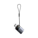 Adaptor Mcdodo OTG Adapter (OT-7400), USB3.0 to Type-C, Aluminium Alloy, Charging & Data Sync, 5Gbps, Blue Light, Lanyard, Negru