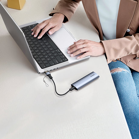 Adaptor Mcdodo OTG Adapter (OT-7580), Type-C to USB3.0, Aluminium Alloy, Charging&Data Sync, with Indicator Light, Lanyard, Negru