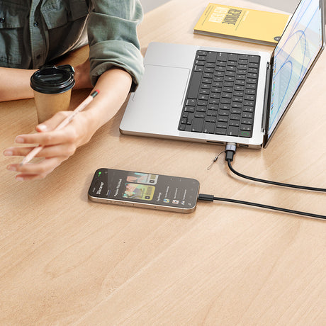 Adaptor Mcdodo OTG Adapter (OT-7580), Type-C to USB3.0, Aluminium Alloy, Charging&Data Sync, with Indicator Light, Lanyard, Negru