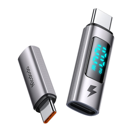 Adaptor Mcdodo OTG Adapter Wales Series (OT-6090), Type-C to Type-C, PD100W, 5A, Charging & Data Sync, Digital Display, Negru