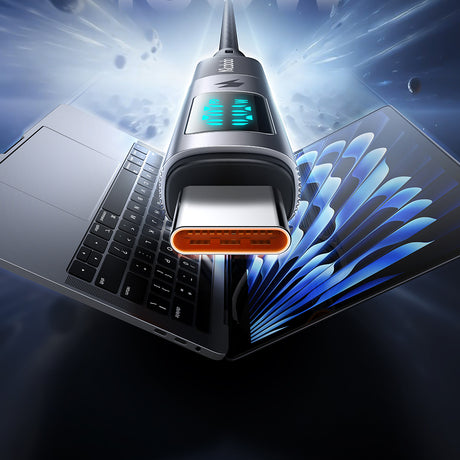 Adaptor Mcdodo OTG Adapter Wales Series (OT-6090), Type-C to Type-C, PD100W, 5A, Charging & Data Sync, Digital Display, Negru