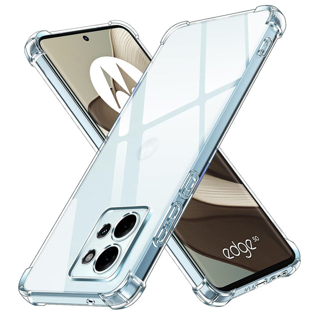 Husa de protectie Techsuit Shockproof Clear Silicone compatibil cu Motorola Edge 50, Transparent