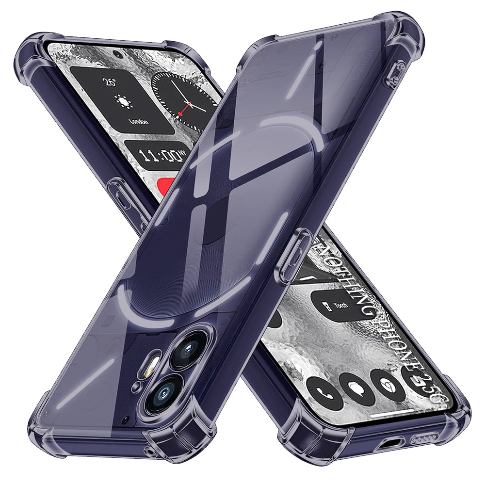 Husa de protectie Techsuit Shockproof Clear Silicone compatibil cu Nothing Phone (2), Negru Fumuriu