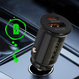 Incarcator Techsuit Premium Car MiniFuseX (C4), Fast Charge, Mini Design, 2in1 USB QC 4.0, Type-C PD20W, ABS, Negru