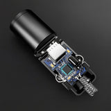 Incarcator Techsuit Premium Car NanoVolt (C5), Mini Design, Fast Charge, Type-C PD30W, 3A, Pull Ring, Aluminium Alloy, Negru
