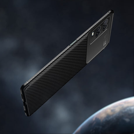 Husa de protectie Techsuit CarbonFiber compatibil cu Oppo A54 4G, Negru