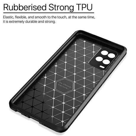 Husa de protectie Techsuit CarbonFiber compatibil cu Oppo A54 4G, Negru