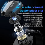 Casti Yesido Wired (EK03), for Gaming, Jack 3.5mm, USB, with Microphone, Lights, 2m, Negru
