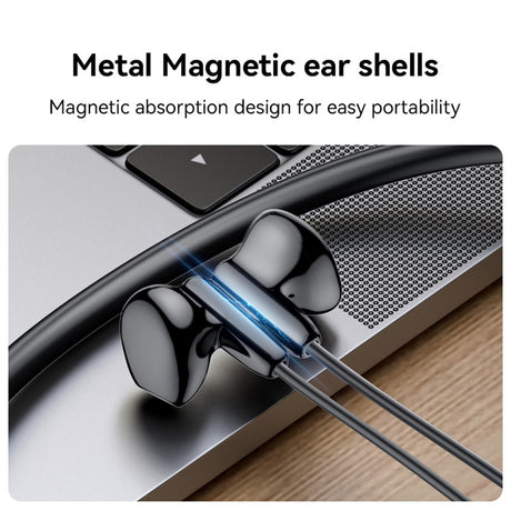 Casti Yesido (YSP21), Magnetic, Neckband Design, with Bluetooth V5.3, 280mAh, Type-C, Negru