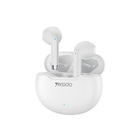 Casti Yesido (TWS21), with Bluetooth V5.3, Half-In-ear Design, Touch Control, Noise Cancelling, 320mAh, Alb