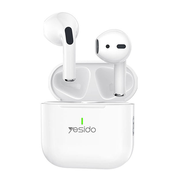 Casti Yesido (TWS17), with Bluetooth V5.1, Half-In-ear Design, 200mAh, Type-C, Alb