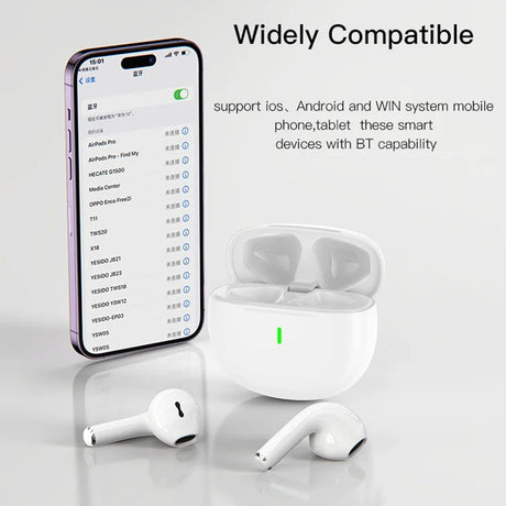 Casti Yesido (TWS18), Bluetooth V5.1, Half-In-ear Design, 220mAh, Type-C, Alb