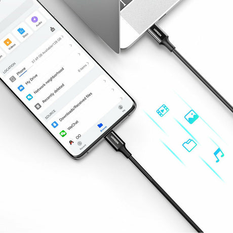 Cablu Ugreen US300 (60551), USB-C to USB-C, 5A, 100W, 1m, Alb