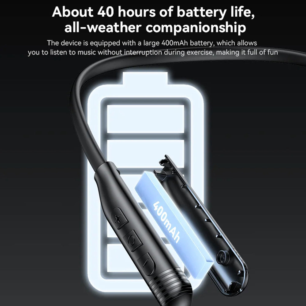 Casti Yesido (YSP20), Magnetic, Neckband Design, with Bluetooth V5.3, 400mAh, Type-C, Negru