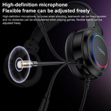 Casti Yesido Wired (EK05), for Gaming, USB, with Microphone, RGB LED Lights, Negru