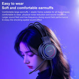 Casti Yesido Wired (EK05), for Gaming, USB, with Microphone, RGB LED Lights, Negru