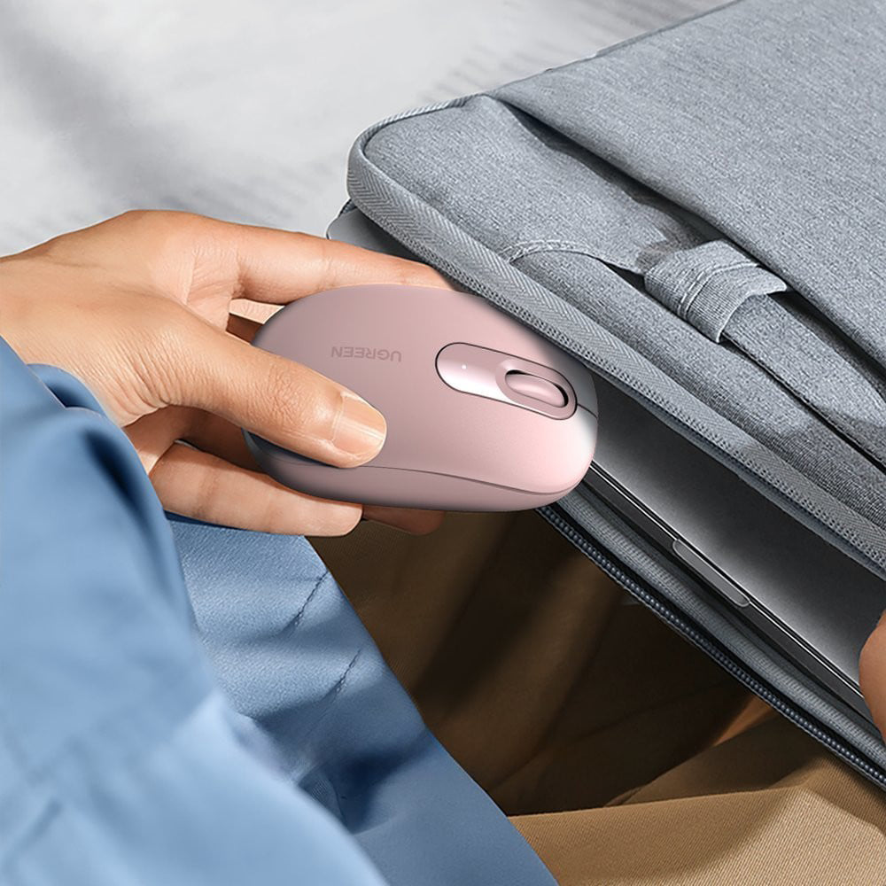 Tastatura/Mouse Ugreen Wireless Mouse MU105 (90686), 800/1200/1600/2400 DPI, Cherry Pink