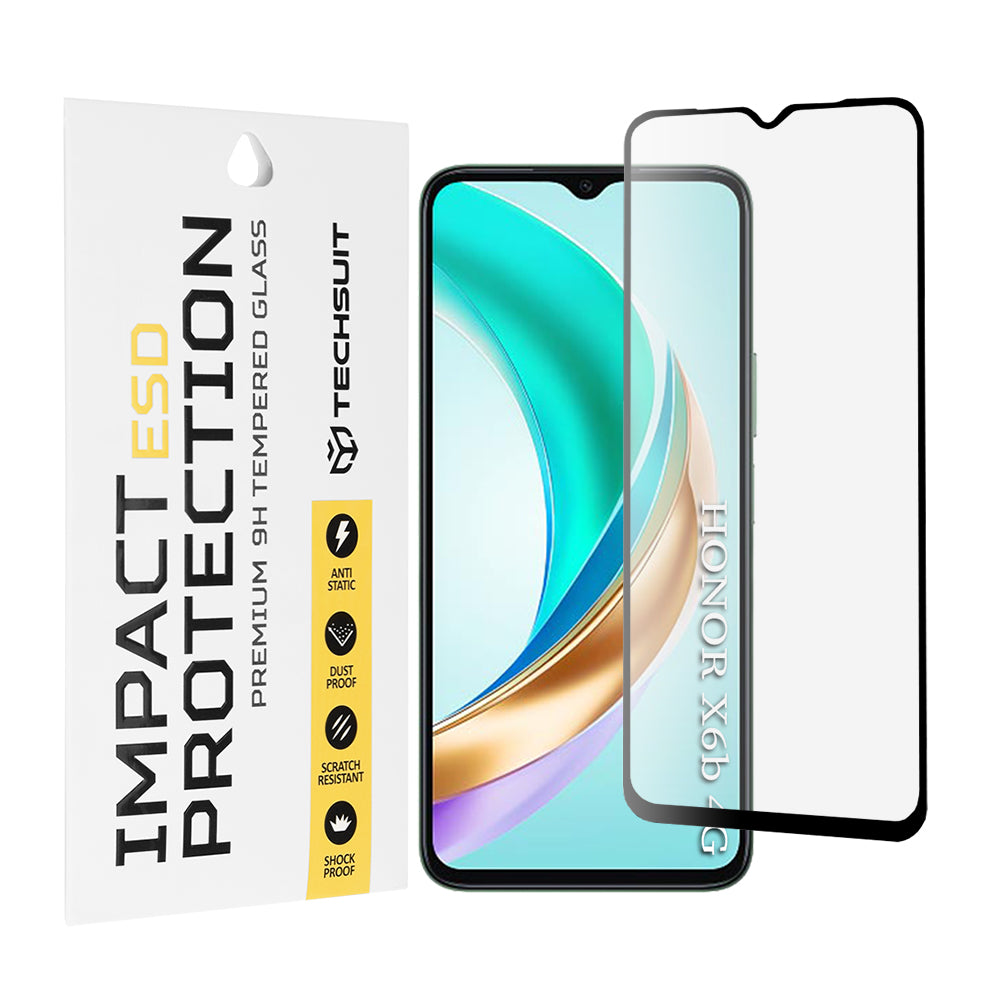 Folie de protectie Techsuit ESD Glass compatibil cu Honor X6b, Negru