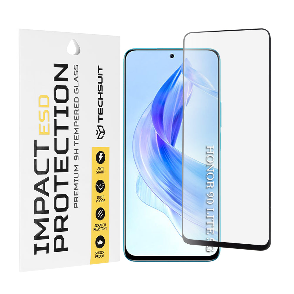 Folie de protectie Techsuit ESD Glass compatibil cu Honor 90 Lite, Negru