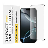 Folie de protectie Techsuit ESD Glass compatibil cu iPhone 16 Pro, Negru