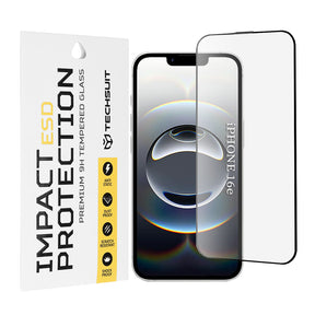 Folie de protectie Techsuit ESD Glass compatibil cu iPhone 16e / iPhone 17e, Negru