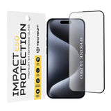 Folie de protectie Techsuit ESD Glass compatibil cu iPhone 15 Pro, Negru