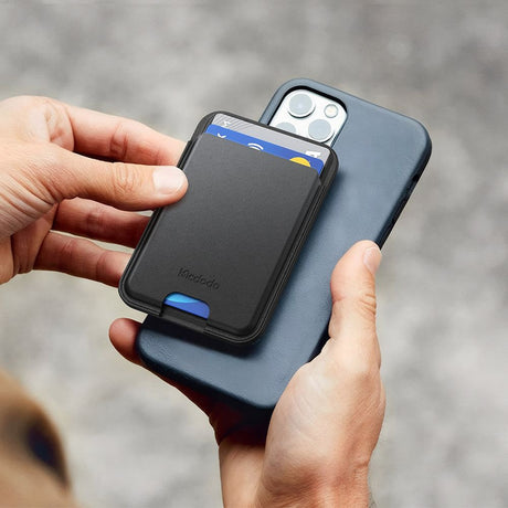 Suport Mcdodo Magnetic Card Napa Series (WH-7920), 3x Card Capacity, Leather Texture, Ultra-slim, Negru