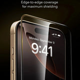 Folie de protectie ESR Corning Gorilla Glass UltraFit™ (set de 3) compatibil cu iPhone 17 / iPhone 16 Pro, Negru