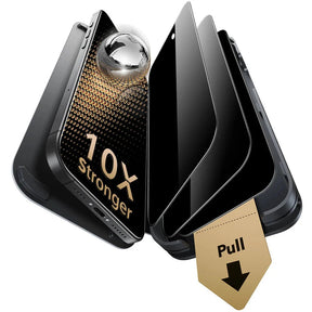 Folie de protectie ESR Corning Gorilla Glass UltraFit Privacy™ (set de 3) compatibil cu iPhone 17 Pro Max, Negru