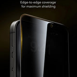 Folie de protectie ESR Corning Gorilla Glass UltraFit Privacy™ (set de 3) compatibil cu iPhone 17 Pro Max, Negru